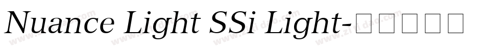 Nuance Light SSi Light字体转换